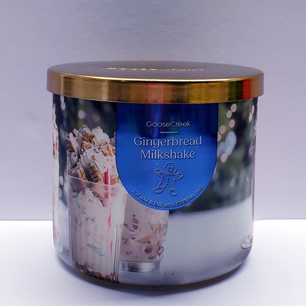 Goose Creek GINGERBREAD MILKSHAKE Large 3-Wick Scented Candle, 14.5 oz